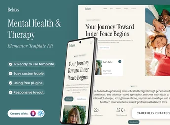 Relaxs – Mental Health & Therapy Elementor Template Kit