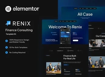 Renix – Finance Consulting Elementor Template Kit