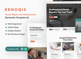 Renoqis – Home Repair & Maintenance Elementor Template Kit