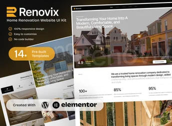 Renovix – Home Renovation Elementor Template Kit