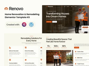 Renovo – Home Renovation & Remodeling Elementor Template Kit