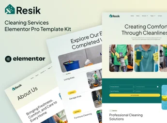 Resik – Cleaning Services Elementor Pro Template Kit
