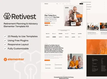 Retivest – Retirement Planning & Advisory Elementor Template Kit