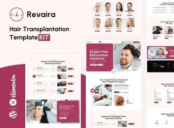 Revaira – Hair Transplantation Elementor Template Kit