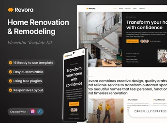 Revora – Home Renovation & Remodeling Elementor Template Kit