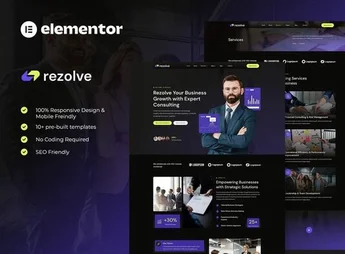 Rezolve – Business Consulting Elementor Template Kit