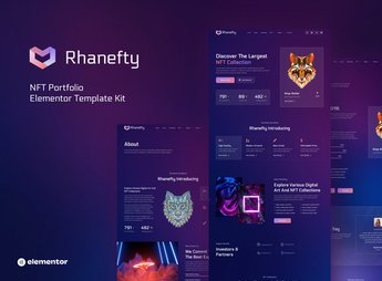 Rhanefty – NFT Portfolio Elementor Template Kit