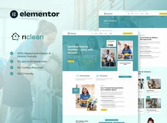 Riclean – Cleaning Service Company Elementor Template Kit