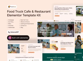 RodaRasa – Food Truck Cafe & Restaurant Elementor Template Kit