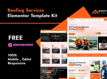 Rooffy – Roofing Services Elementor Template Kit