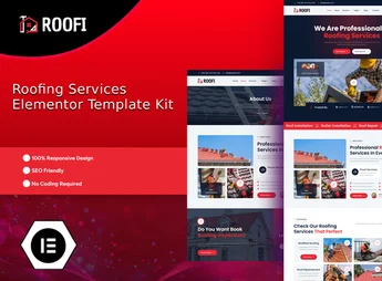 Roofi – Roofing Services Elementor Template Kit
