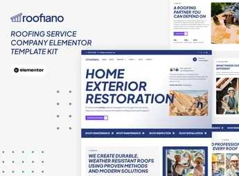 Roofiano – Roofing Service Company Elementor Template Kit