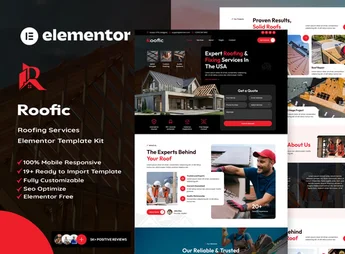 Roofic – Roofing Services Elementor Template Kit