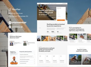 Roofter – Roofing Services Elementor Template Kit