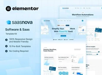 SaaSNova – Software & Saas Elementor Template Kit