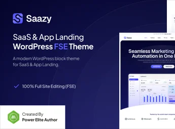 Saazy – SaaS & App Landing Page FSE WordPress Theme