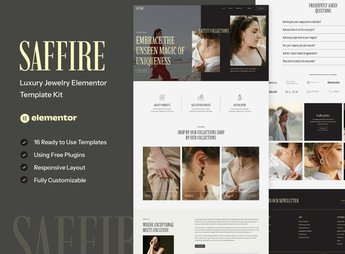 Saffire – Luxury Jewelry Elementor Template Kit