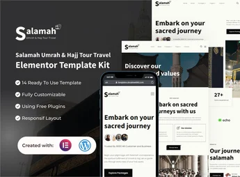 Salamah – Umrah & Hajj Tour Travel Elementor Template Kit