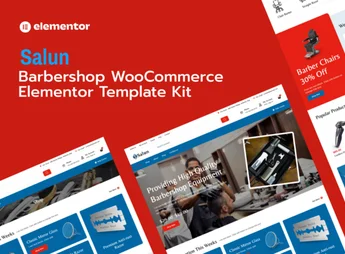 Salun – Barbershop Tools & Equipments Store WooCommerce Elementor Pro Template Kit