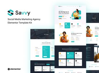 Savvy – Social Media Marketing Agency Elementor Template Kit