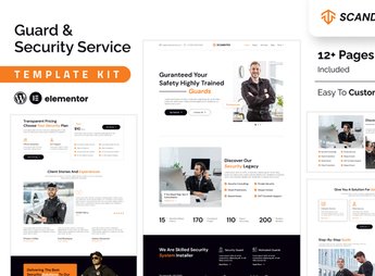 Scanditex – Security Agency & Bodyguard Elementor Template Kit