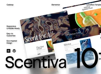 Scentiva – Modern Elegant Perfume & Fragrance Elementor Template Kit