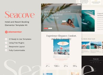 Seacove – Hotel and Resort Booking Elementor Template Kit