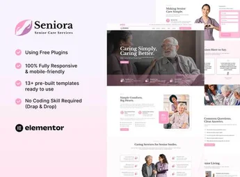Seniora – Senior Care Services Elementor Template Kit