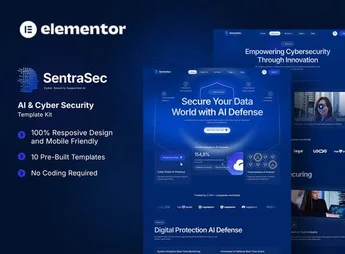 SentraSec – AI & Cyber Security Elementor Template Kit