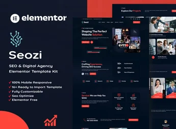 Seozi – SEO & Digital Marketing Agency Elementor Template Kit