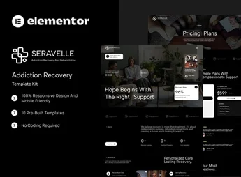 Seravelle – Addiction Recovery Elementor Template Kit