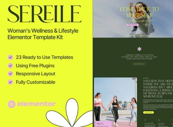 Serelle – Womens Wellness & Lifestyle Elementor Template Kit