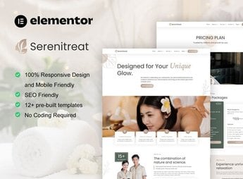 SereniTreat – Spa & Beauty Care Elementor Pro Template Kit