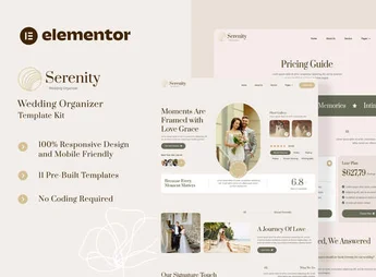 Serenity – Wedding Organizer Elementor Template Kit