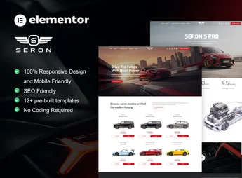 Seron – Luxury Car Dealer Elementor Template Kit