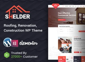 Shelder – Roofing Services WordPress Theme + RTL