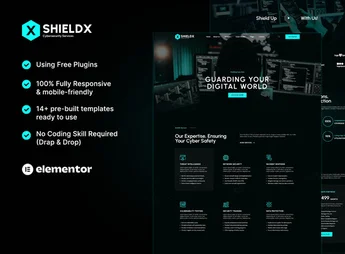 ShieldX – Cybersecurity Services Elementor Template Kit