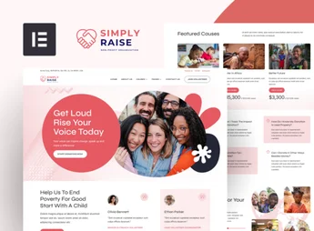 SimplyRise – Charity & Donation Elementor Template Kit