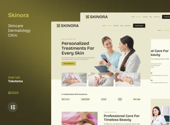 Skinora – Skincare Dermatology Clinic Website Elementor Template Kits