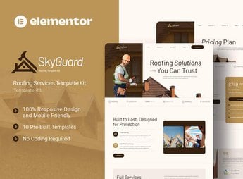 SkyGuard – Roofing Services Elementor Template Kit