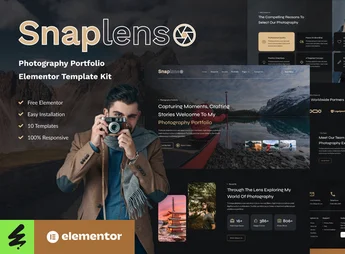 Snaplens – Photography & Portfolio Elementor Template Kit