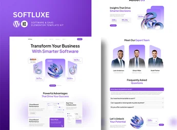 Softluxe – Software & Saas Elementor Template Kit