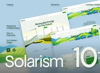 Solarism – Green Energy Business & Services Elementor Template Kit