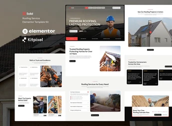 Solid – Roofing Repair & Construction Service Elementor Template Kit