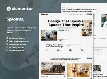 Spacenza – Interior Design & Architecture Elementor Template Kit