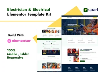 Sparko – Electrician & Electrical Services Elementor Template Kit