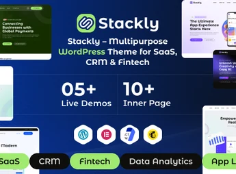 Stackly – Multipurpose WordPress Theme for SaaS, CRM & Fintech