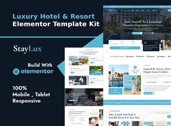 StayLux – Luxury Hotel & Resort Elementor Template Kit