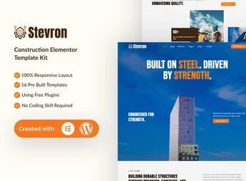 Stevron – Construction Elementor Template Kit