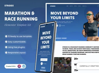 Stridex – Marathon Race & Running Elementor Template Kit